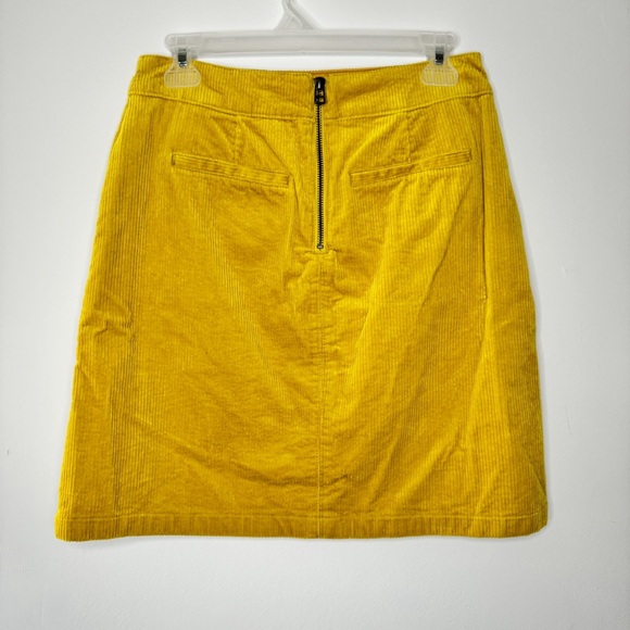 Boden Corduroy Mini Skirt Mustard Yellow US 4 - Picture 3 of 7